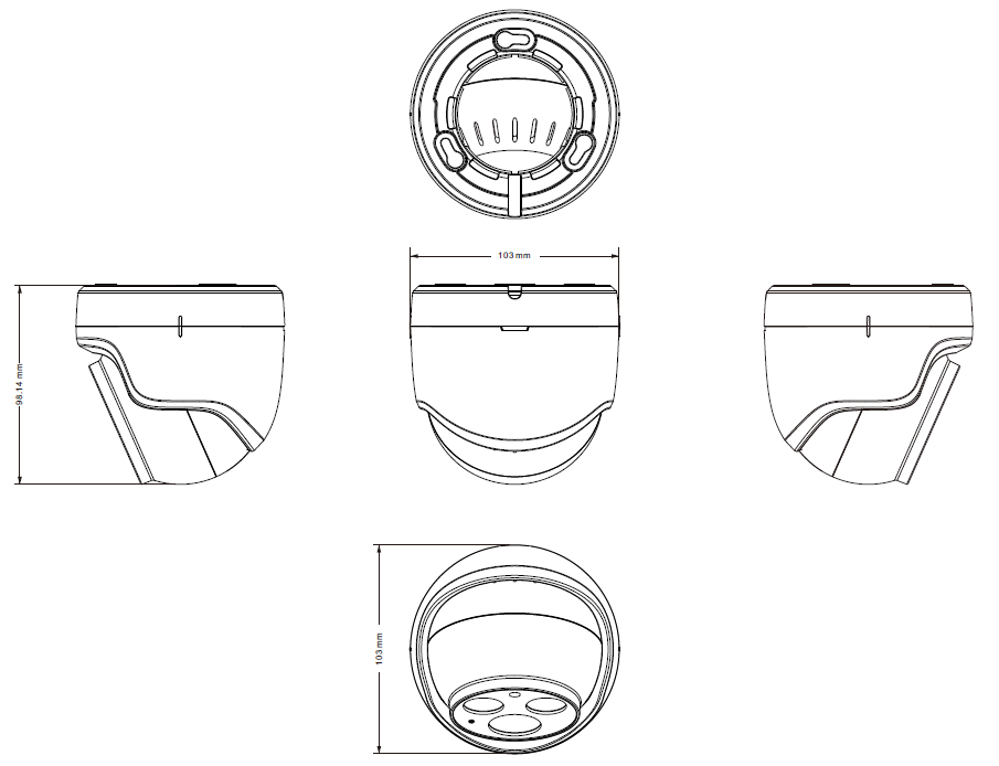 3MP 5MP Audio Turret network camera