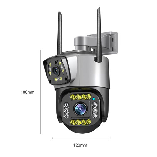 SC02 dual lens outdoor network camera size